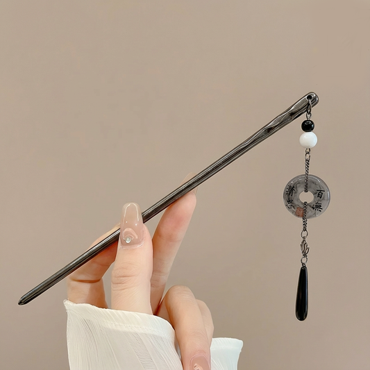 Glass Chinese Coin Tassel